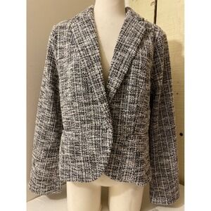 Amanda Chelsea  Womens XL Tweed Blazer Jacket Career Office Business  Work NWT